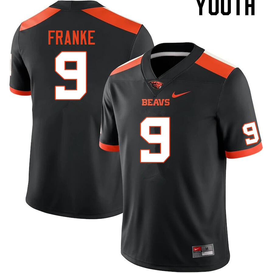 Youth #9 Ryan Franke Oregon State Beavers College Football Jerseys Sale-Black